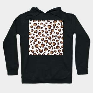 Leopard Gecko Print (White & Brown) Hoodie